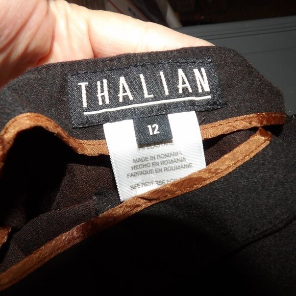 Thalian Wool Blend Mid Rise Crop Pants Sz 12 Made in Romania - Picture 6 of 7